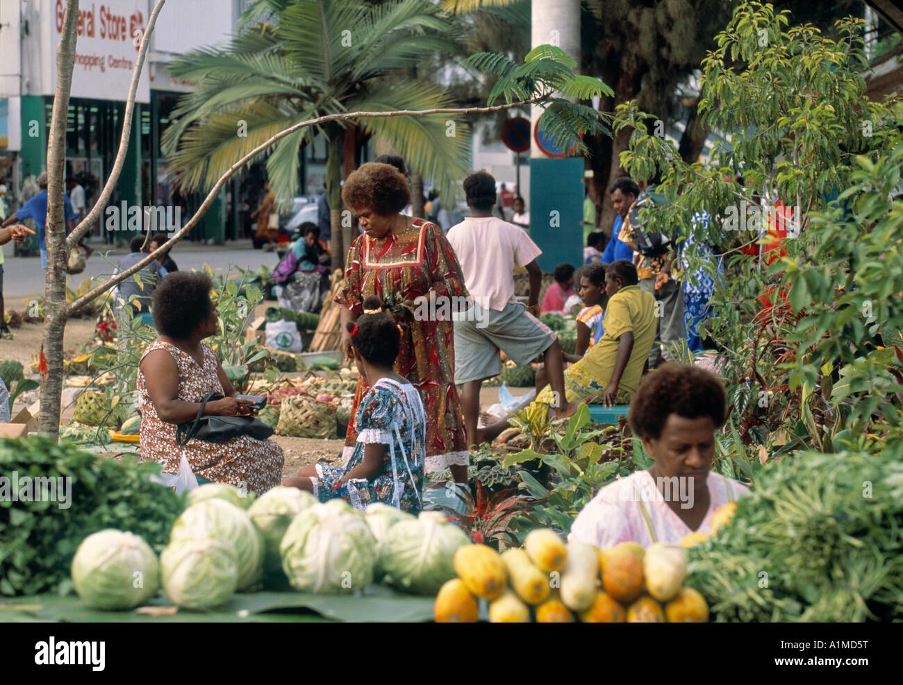 Food market, Port Vila, Vanuatu Stock Photo Alamy