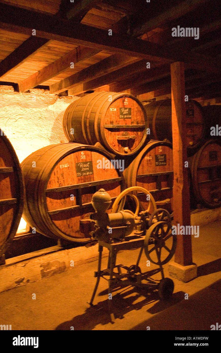 Chile Wine Country Antique winemaking equipment at Undurraga Winery
