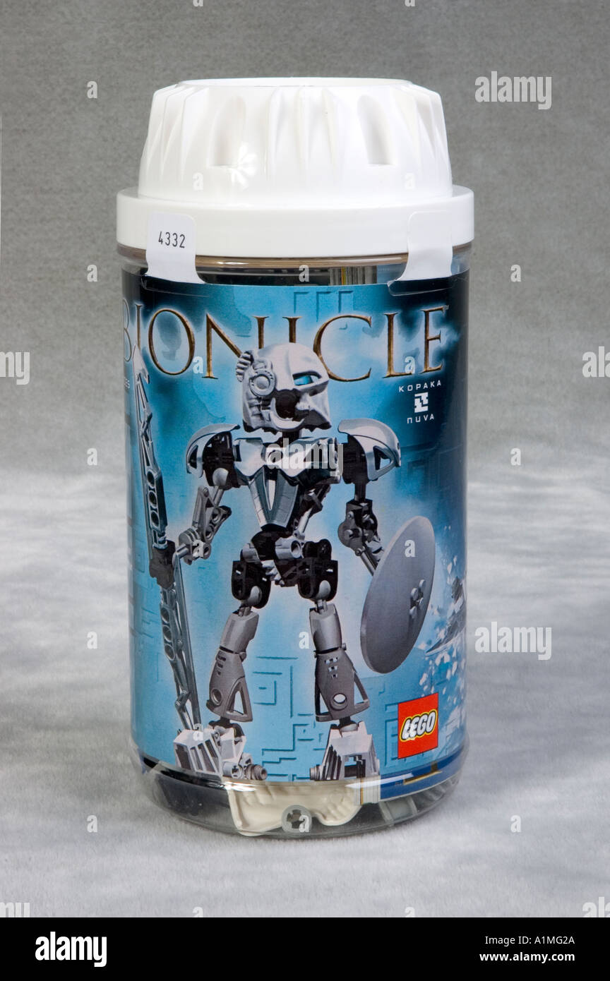 Lego Bionicle robot toy new in container against a grey background Stock  Photo - Alamy