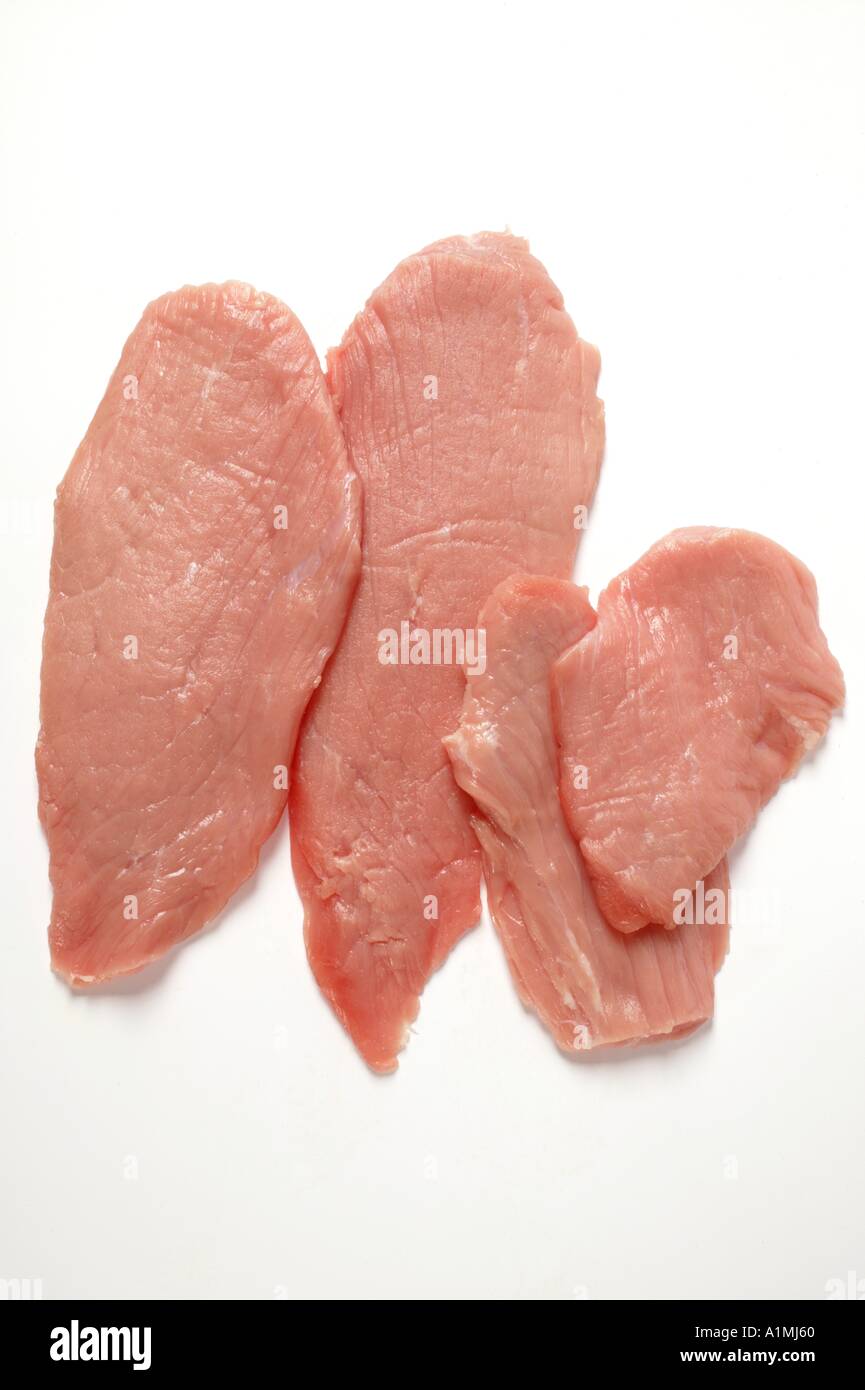 Veal escalopes Stock Photo
