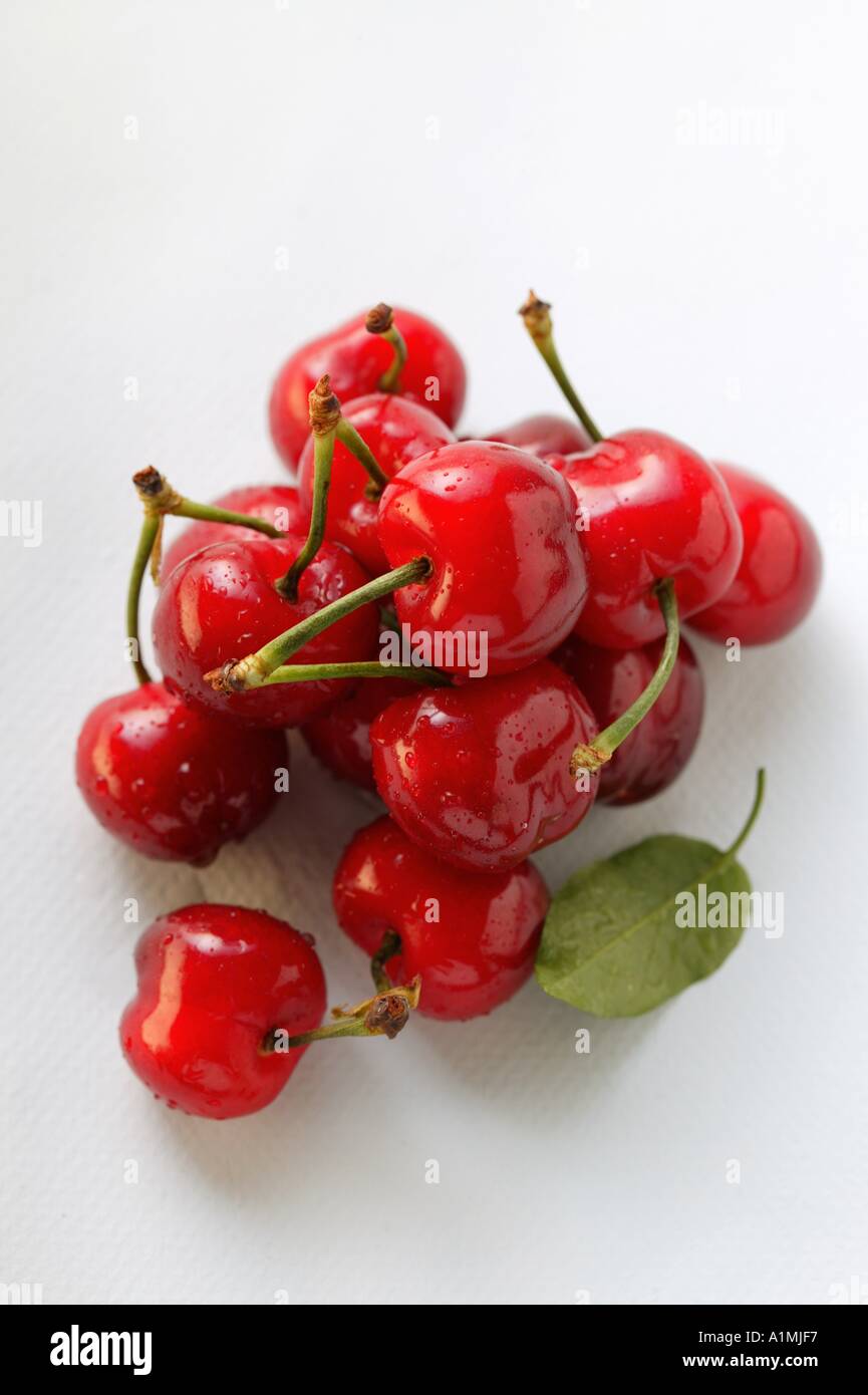 Fresh red cherries 1 Stock Photo Alamy