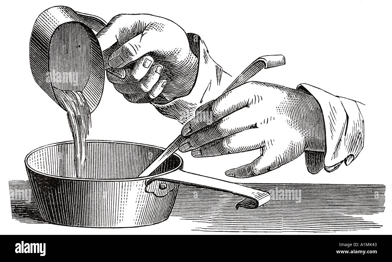 Thickening a dessert illustration Stock Photo Alamy