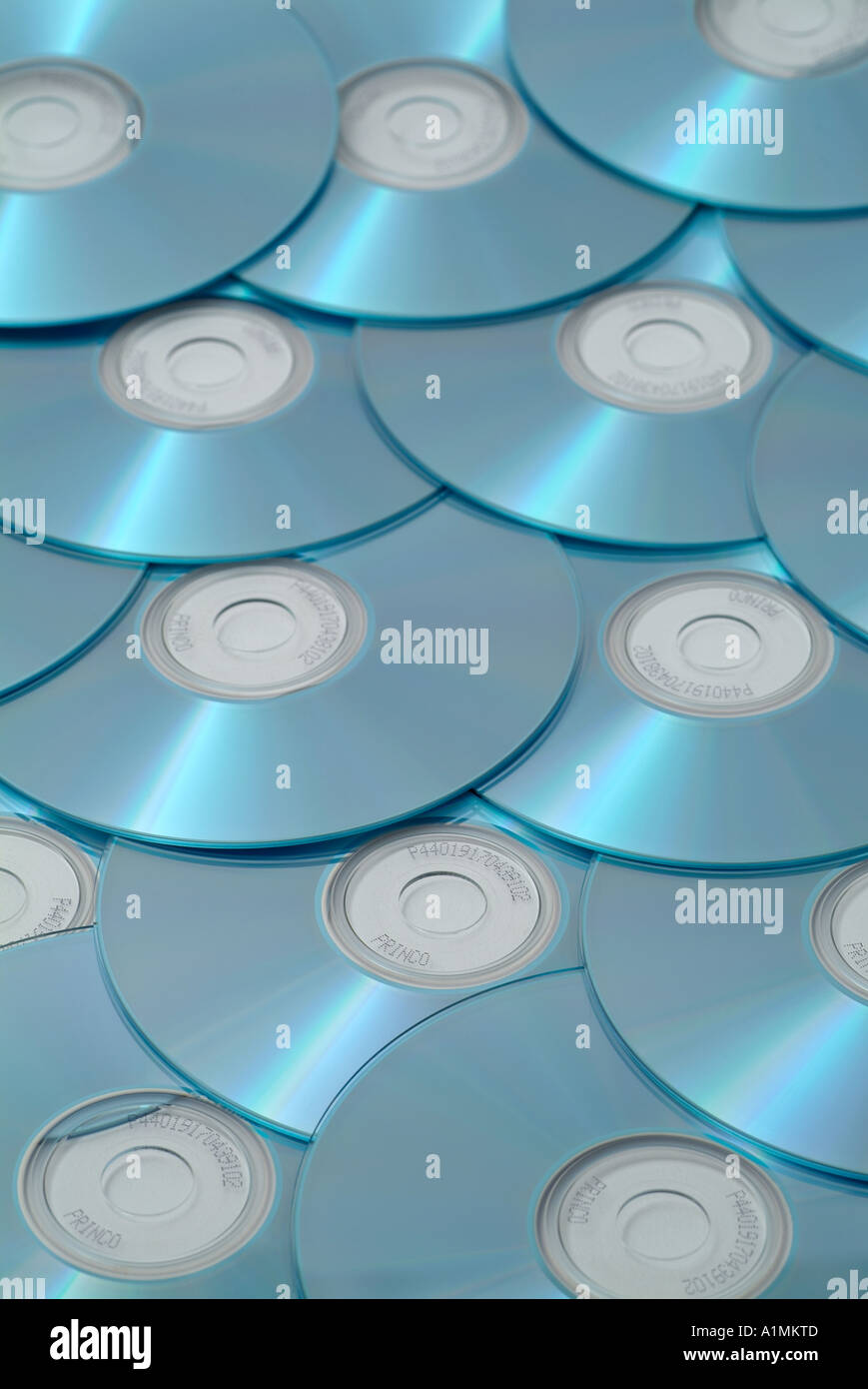 Compact Discs, Close Up. Stock Photo