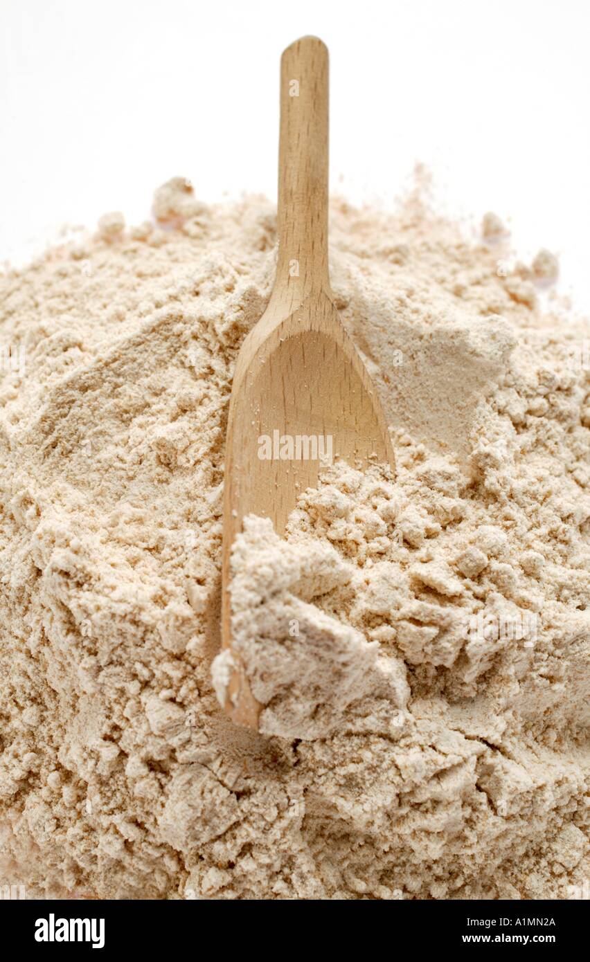 Wholemeal flour Stock Photo