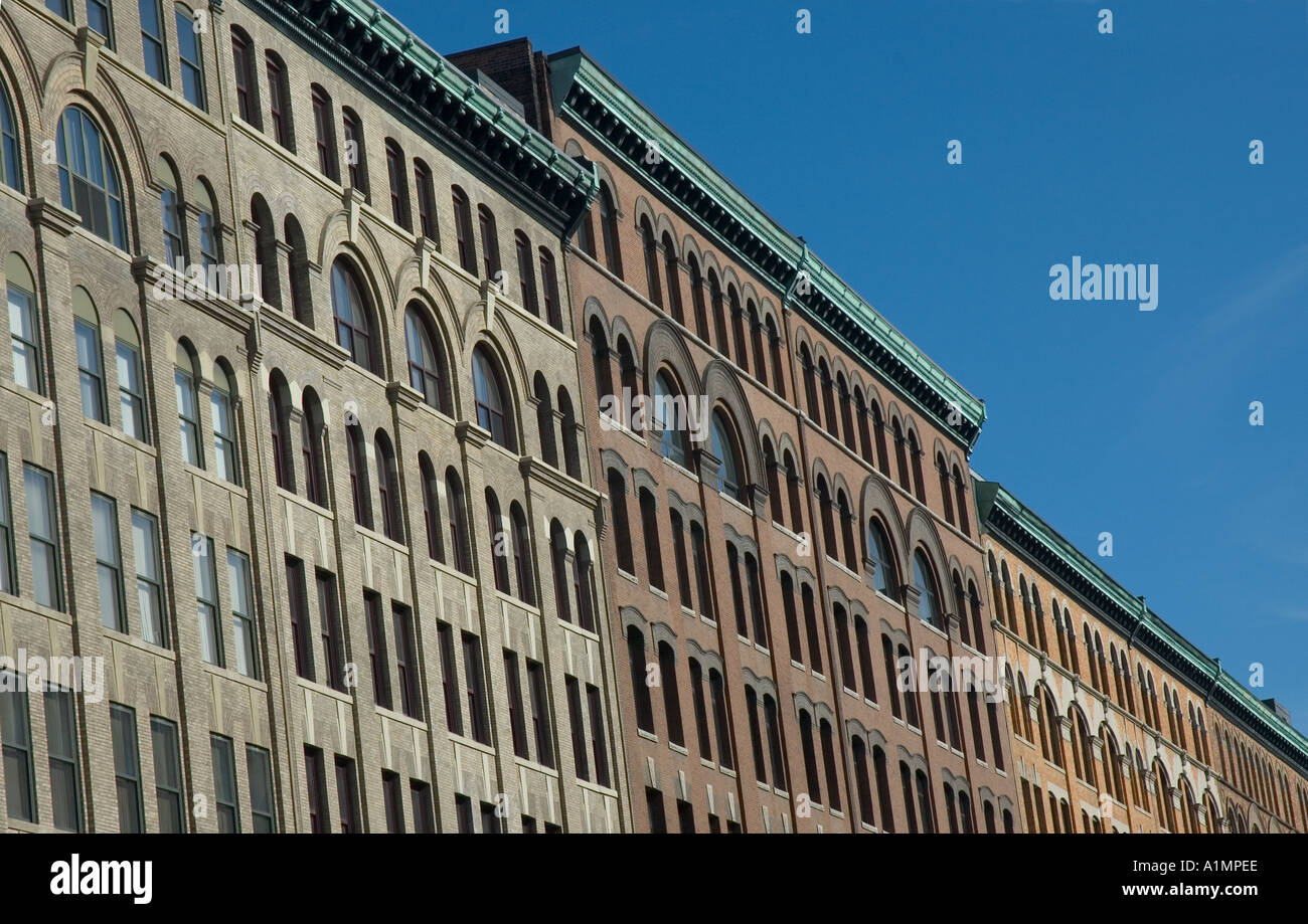 Architecture in the Fort Point district of South Boston Stock Photo