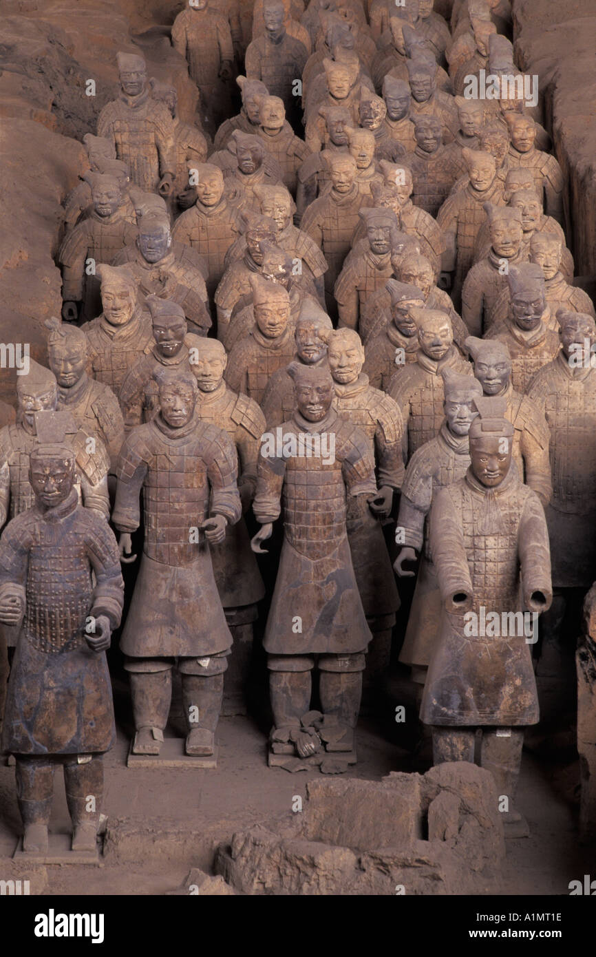 Terra cotta warriors in the Tomb of Emperor Qin Shihuangdi Xian Shaanxi ...
