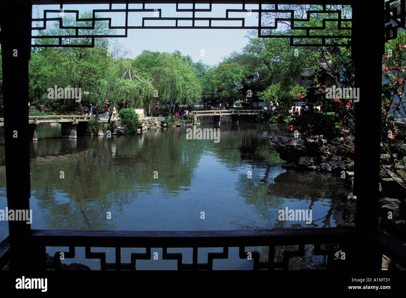 Landscape in Humble Administrator s Garden Suzhou Jiangsu Province China Stock Photo