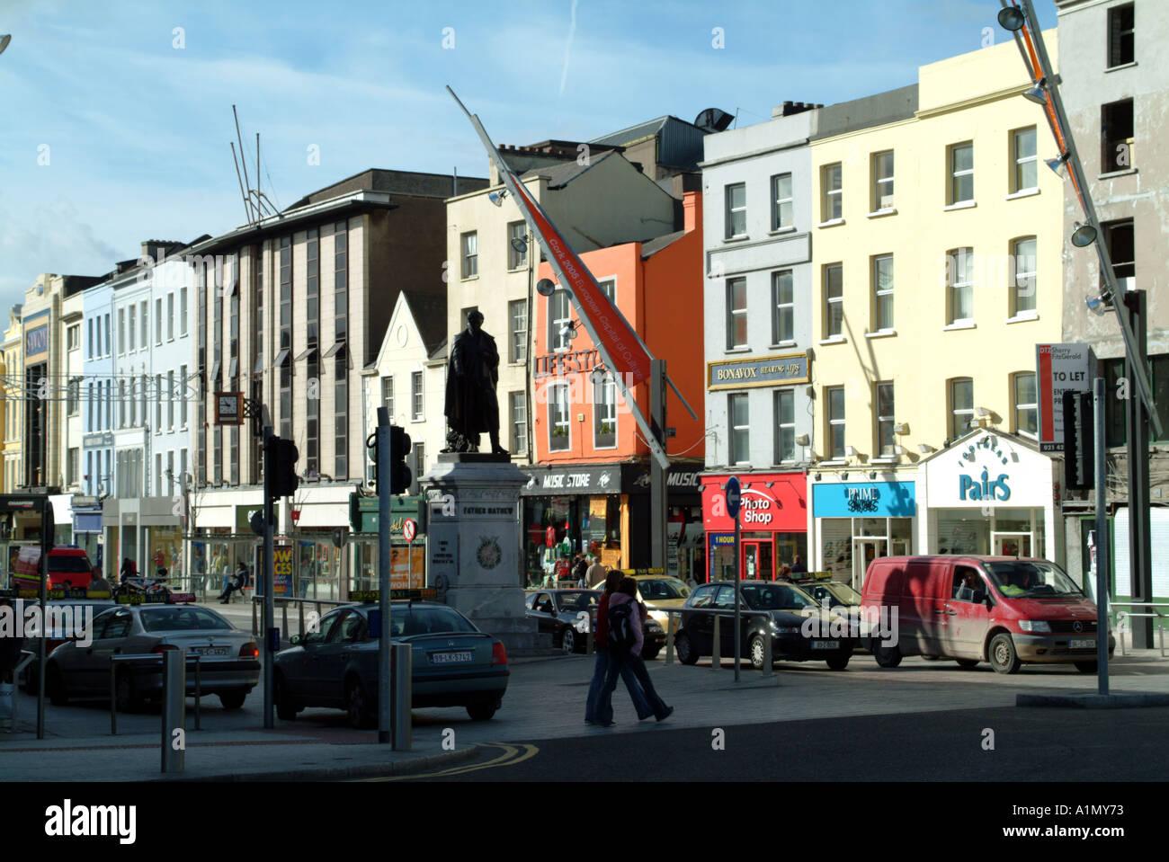 St Patrick Street in Cork City centre southern Ireland Eire European Capital of Culture 2005