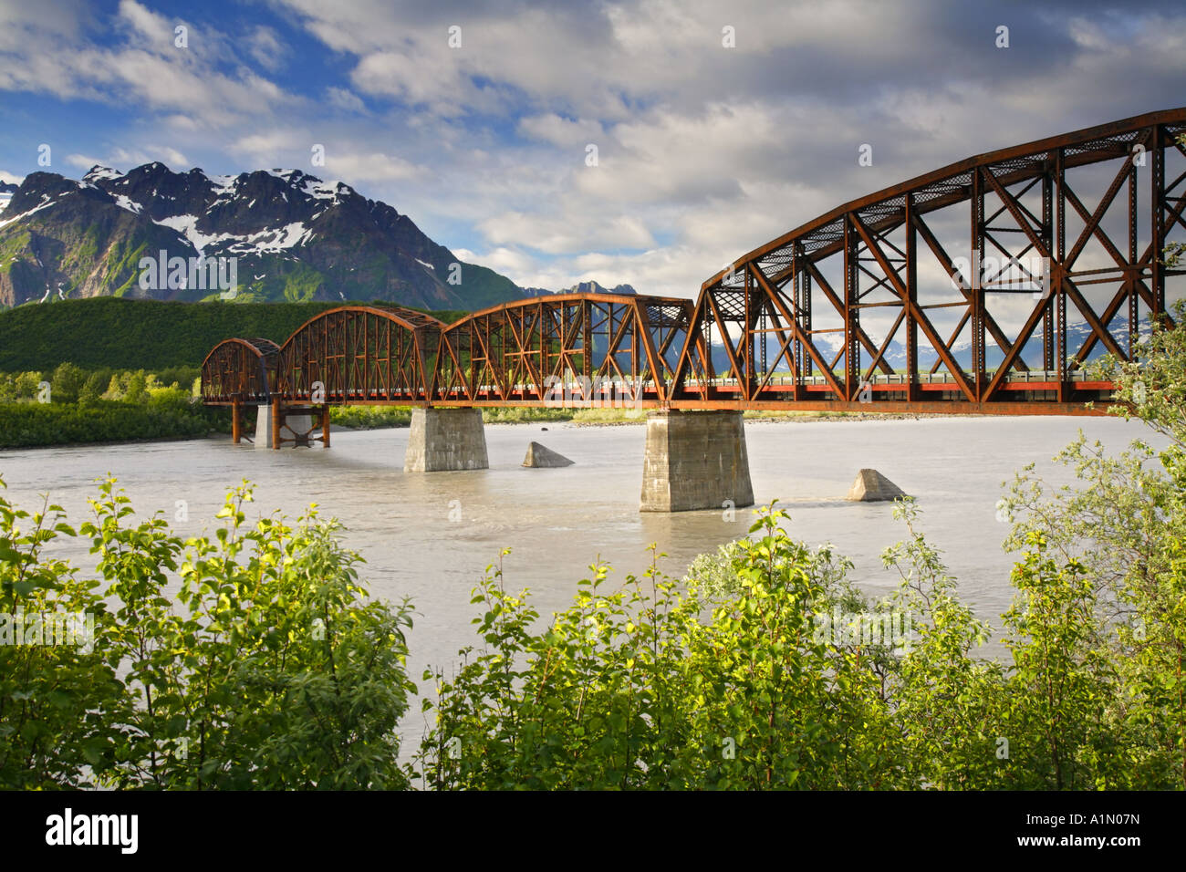 Million Dollar Bridge crossing the Copper River Cordova Copper River