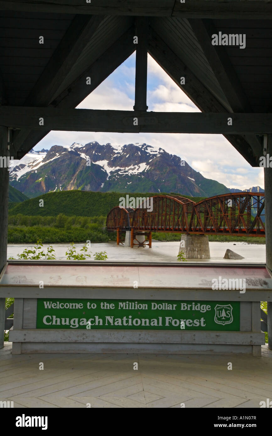 Million Dollar Bridge crossing the Copper River Cordova Copper River