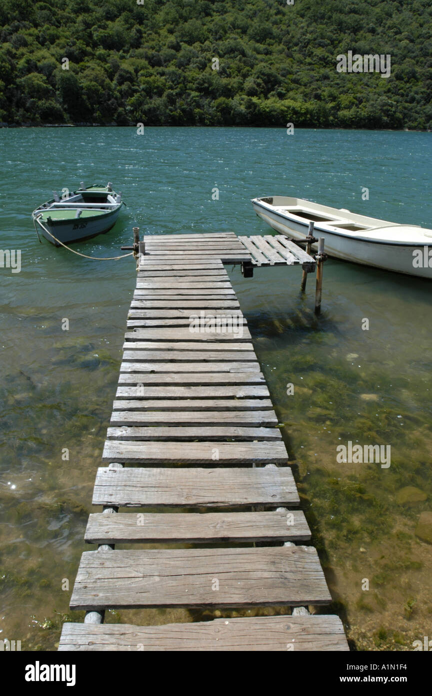 boats on anchor dock Stock Photo Alamy