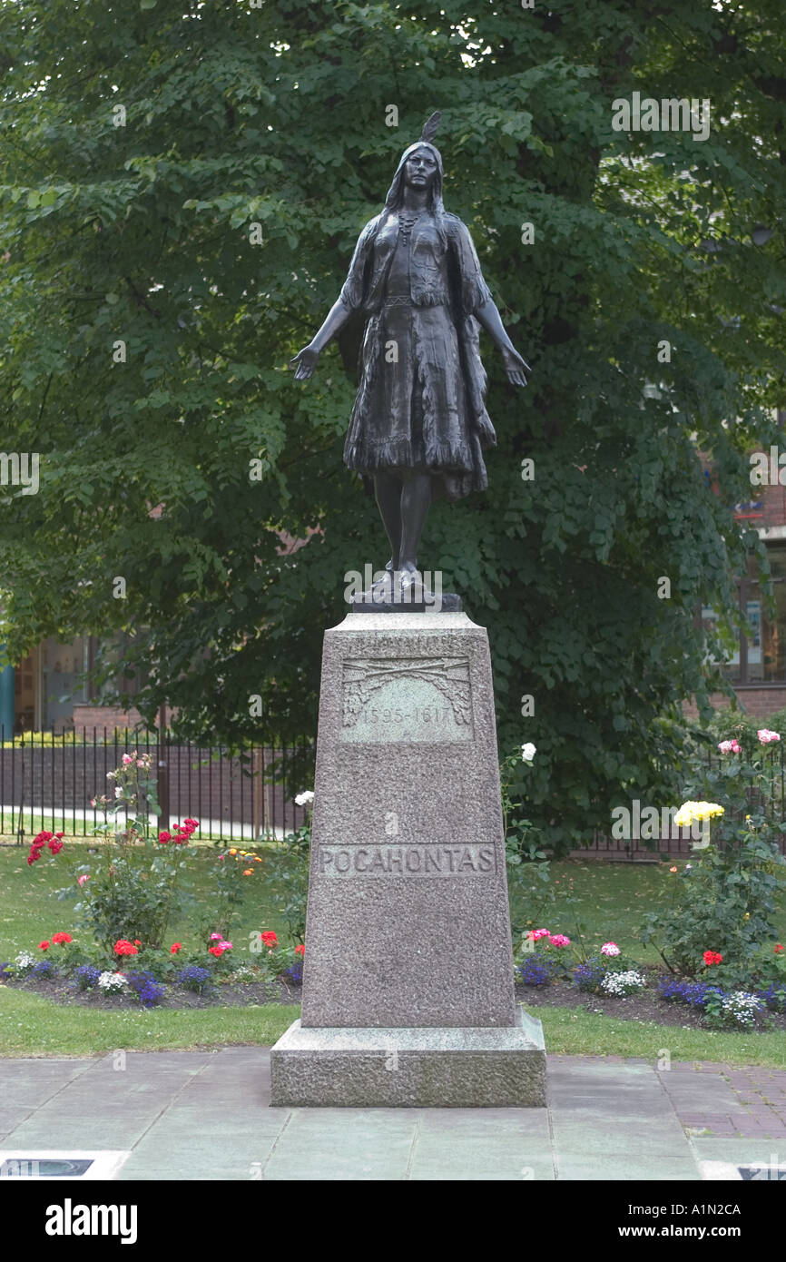 Pocahontas statue gravesend statue hires stock photography and images
