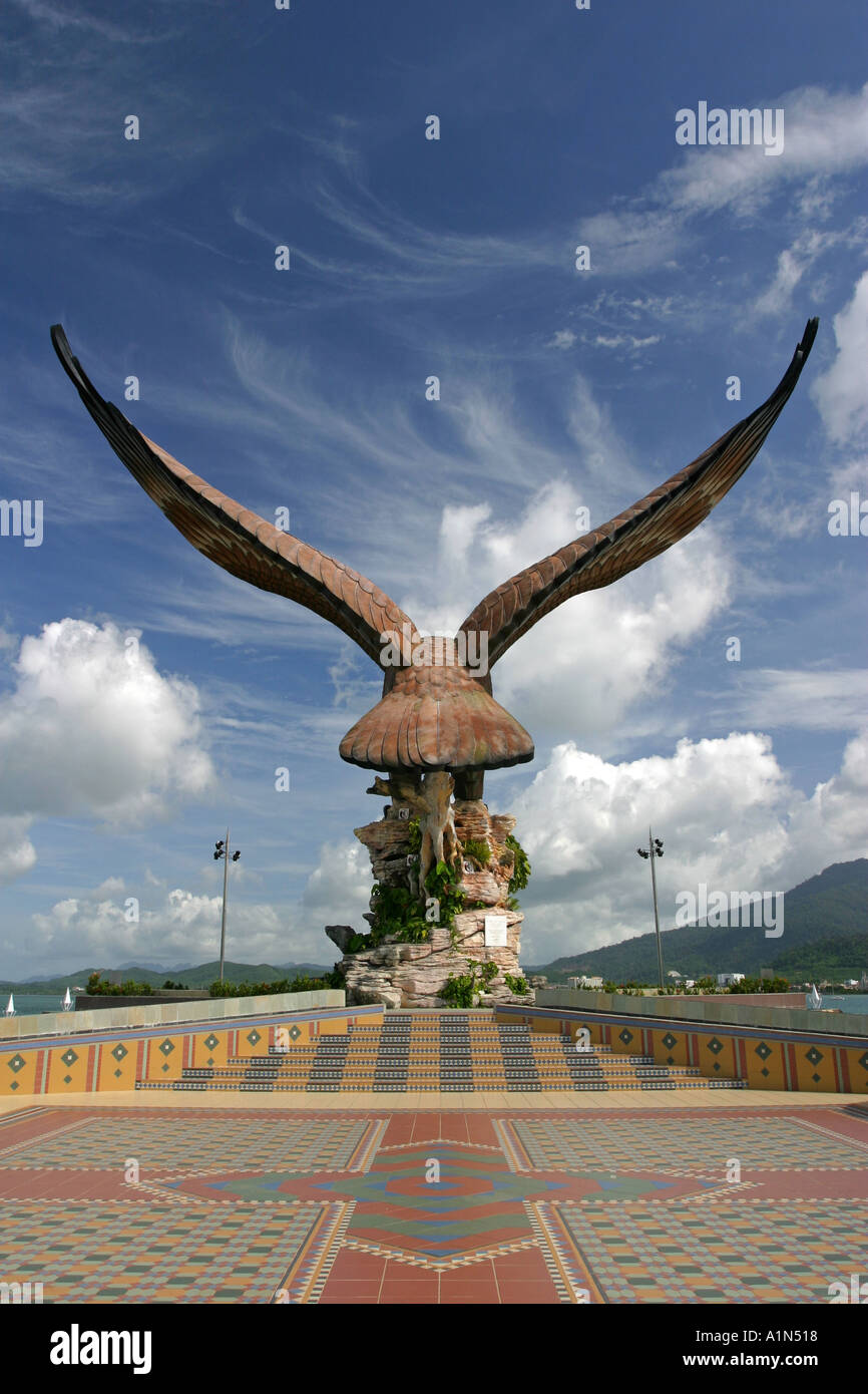 The giant Eagle statue in Eagle Square Dataran Lang the jetty Langkawi