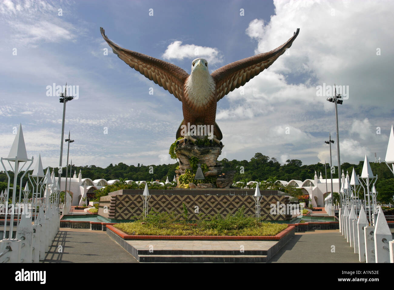 The giant Eagle statue in Eagle Square Dataran Lang the jetty Langkawi