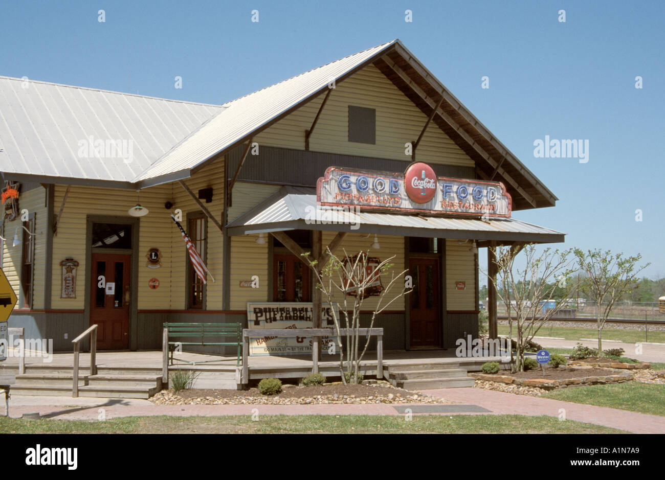 Old Town Spring Texas USA Historic buildings Stock Photo Alamy