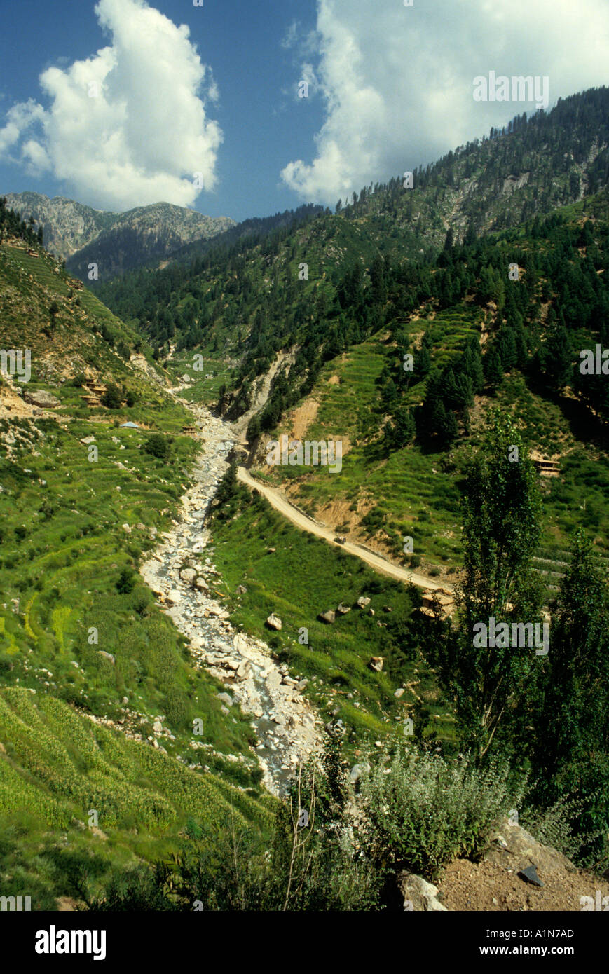 The Lowari Pass in Western Pakistan. Chitral to Peshawar Stock Photo
