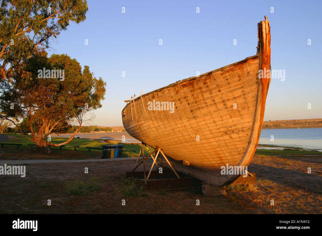 Old wooden boat Streaky Bay South Australia Stock Photo Alamy