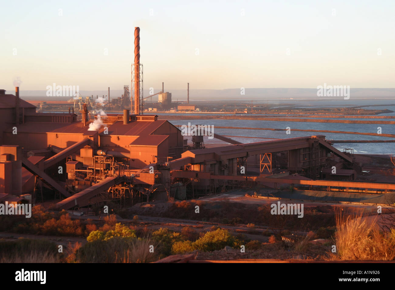 Whyalla steel works BHP Spencer Gulf South Australia Stock Photo