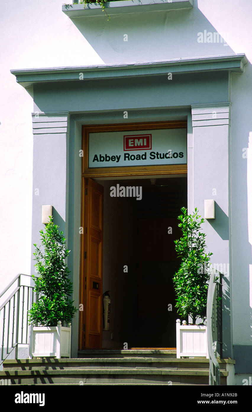 Entrance door to EMI Abbey Road Studios London England 1993 Stock Photo
