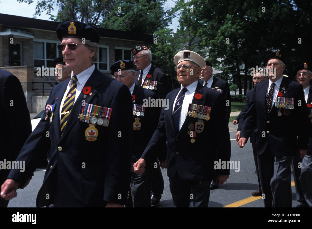 D Day Invasion parade in Fredericton New Brunswick Canada Stock Photo