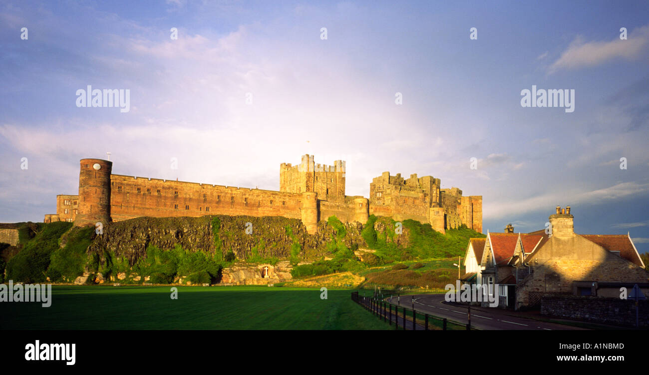 View of Bamburgh Castle in Northumberland in England UK Stock Photo - Alamy