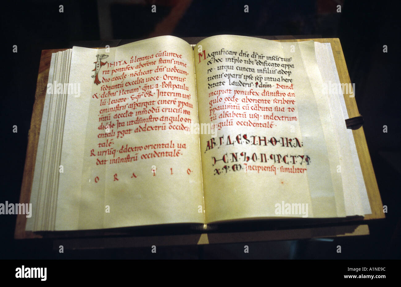 Old catalan manuscript. Stock Photo