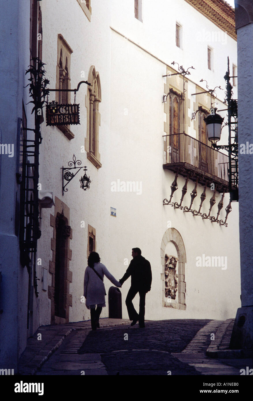 Sitges lovers. Stock Photo