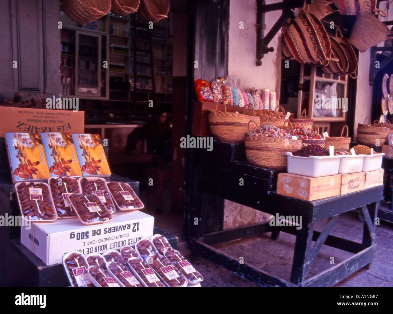 Tunisia North Africa Tunisian Dates for sale at a typical stall inside