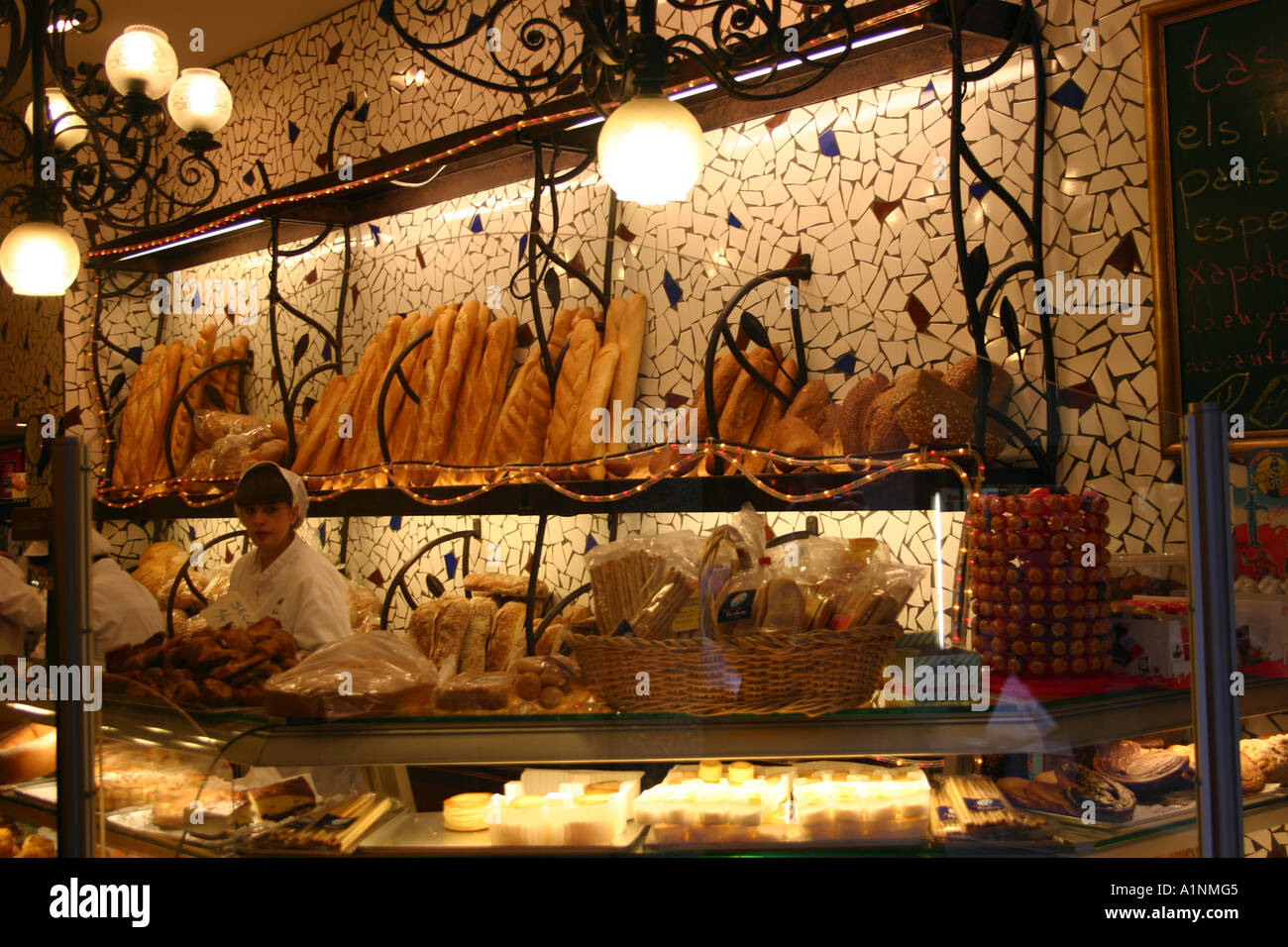 Bakery shop in Barcelona city Spain Stock Photo Alamy
