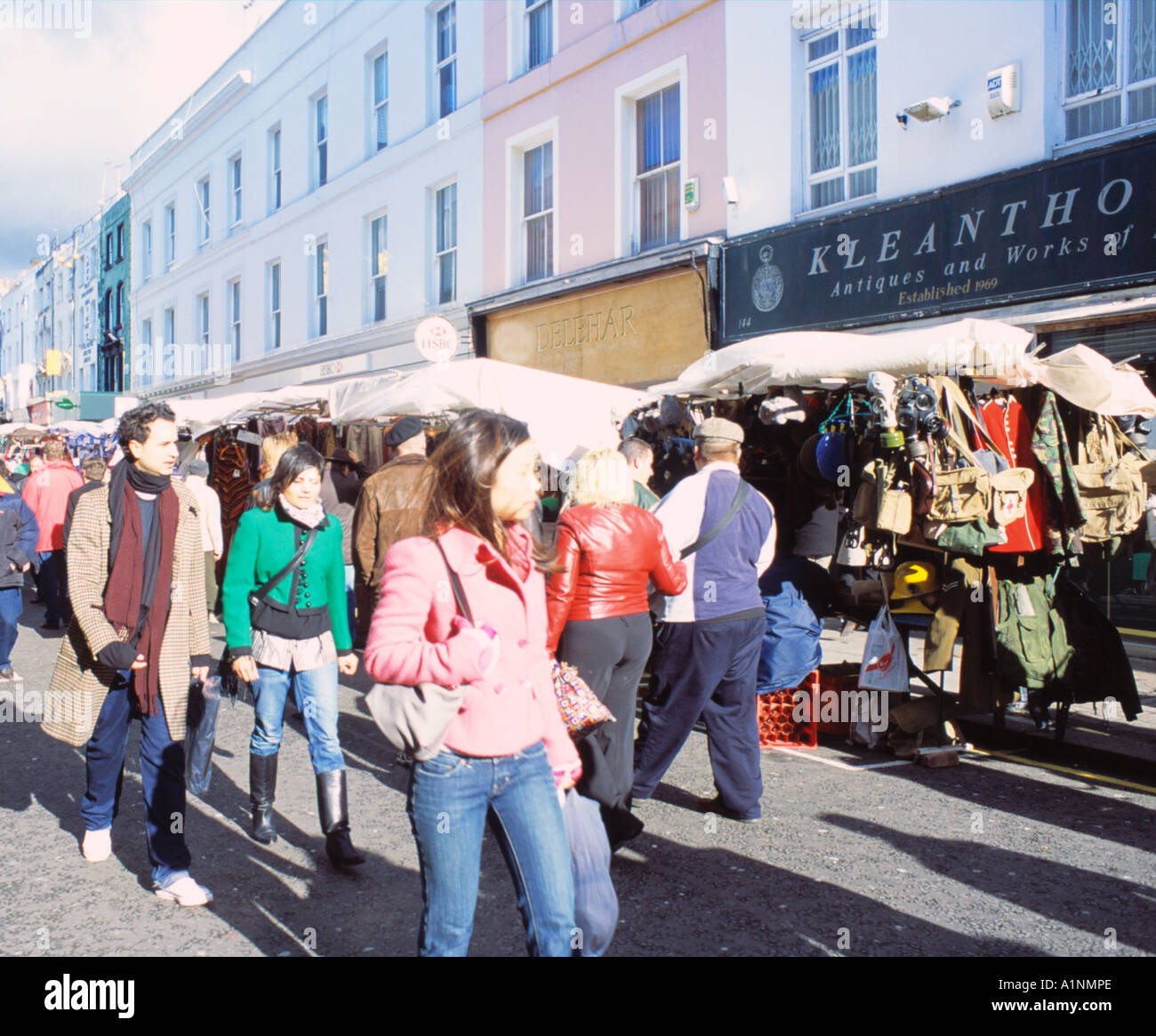 Portobello market london jewellery hires stock photography and images