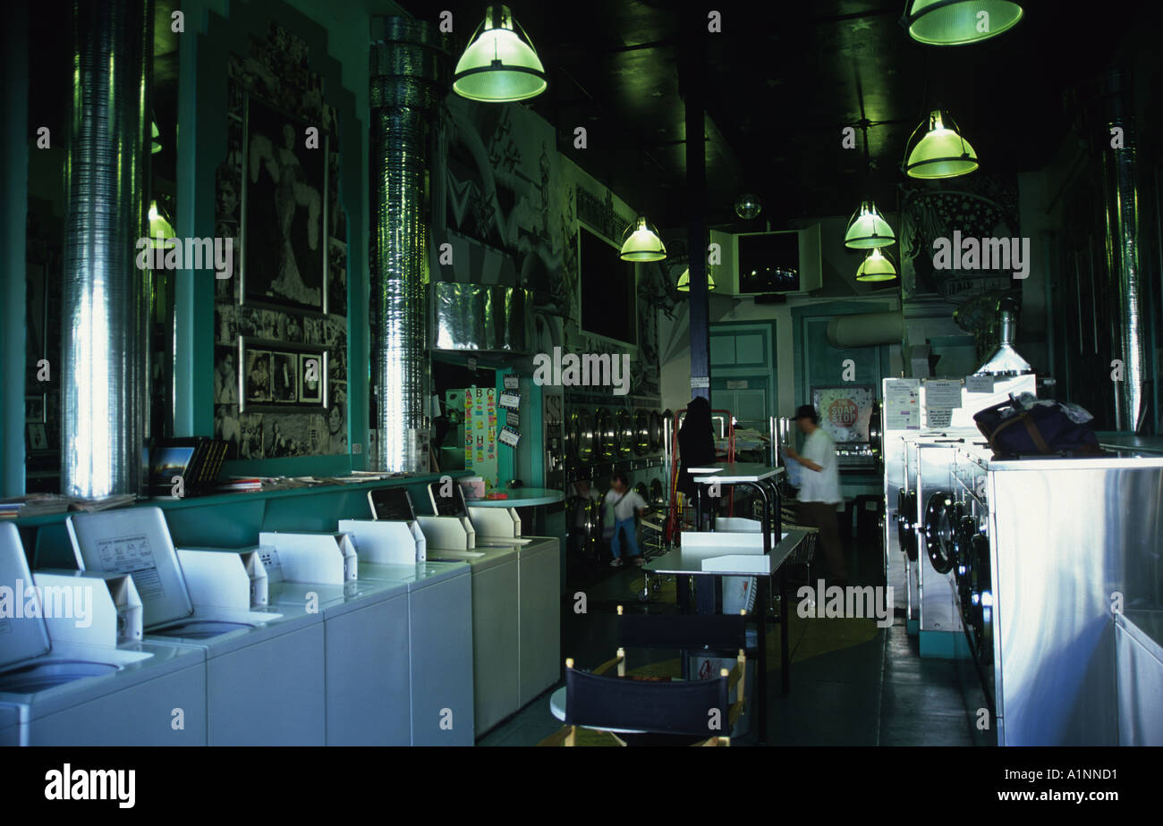 A LAUNDRETTE  CELEBRATING THE CINEMA IN SAN FRANCISCO CAL US Stock Photo