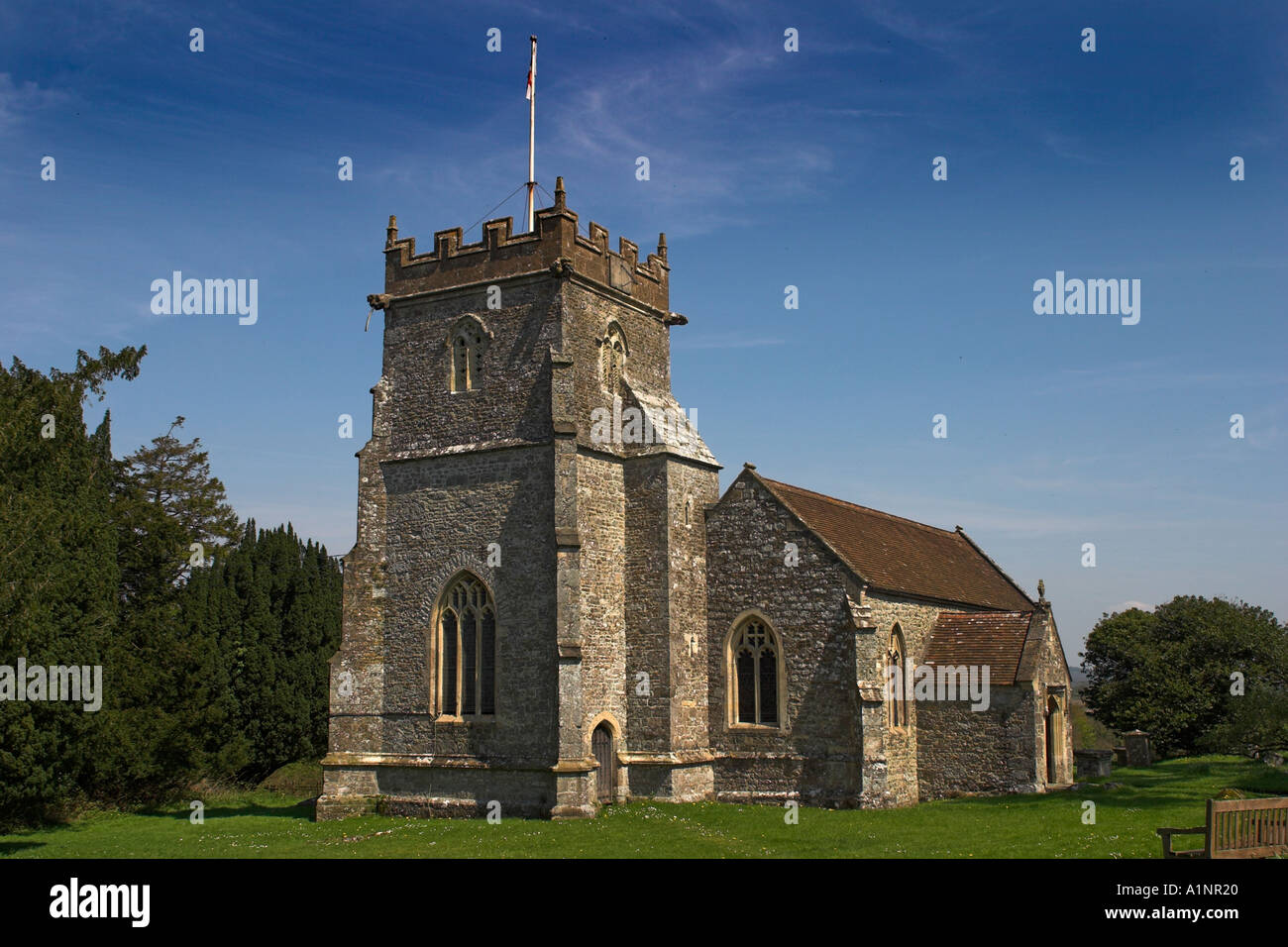 The traditional Dorset church of St Nicholas at Silton in Dorset