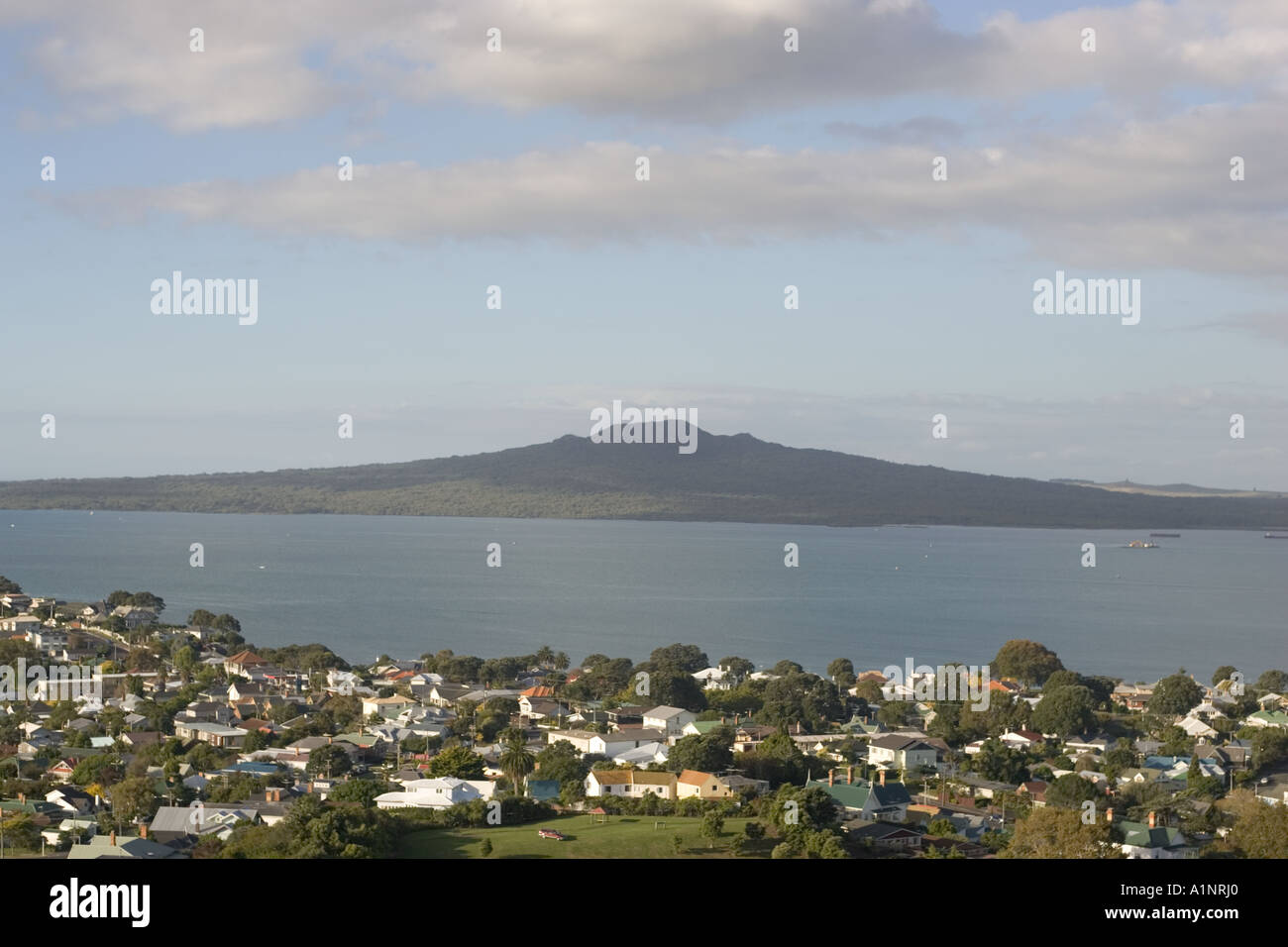 Rangitoto island, Auckland harbour, New Zealand Stock Photo