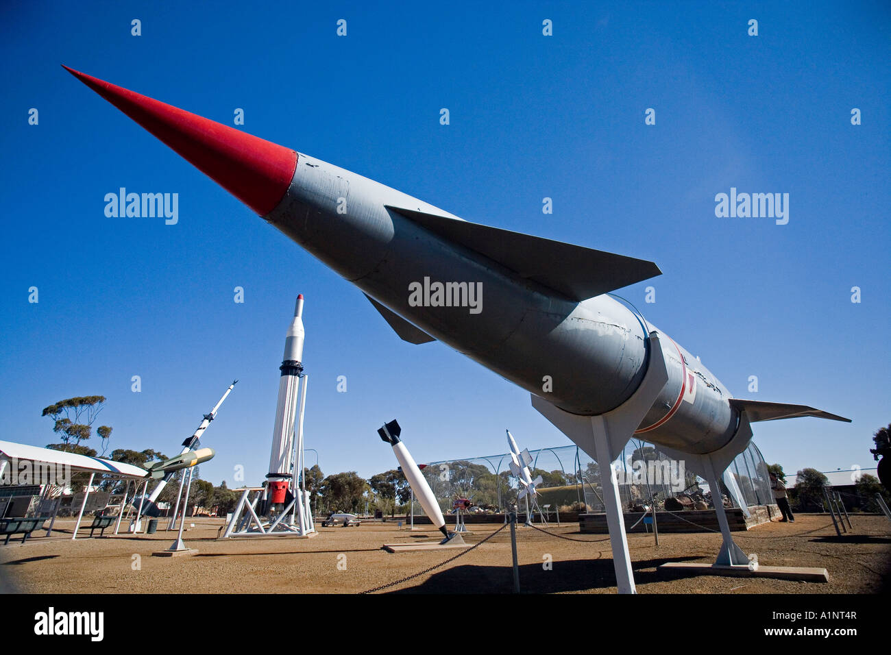 Blue Steel Rocket Missile Park Woomera Outback South Australia Australia Stock Photo