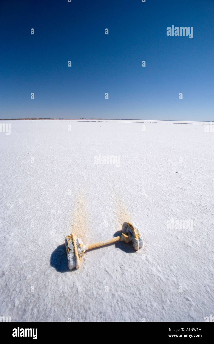 Railway Wagon Wheels Lake Hart Stuart Highway near Woomera Outback South Australia Australia