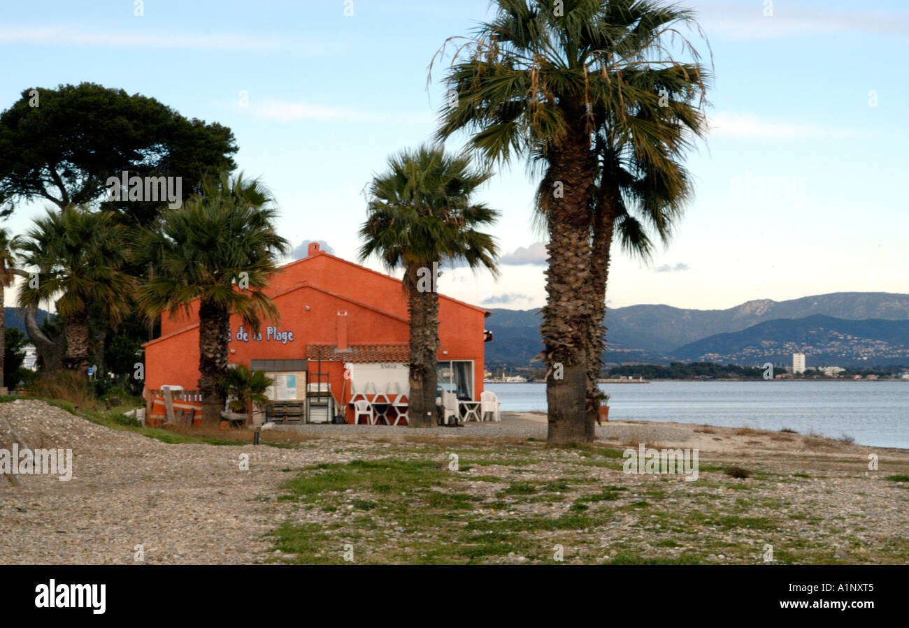 French Beach Restaurant And Bar In Toulon France Stock Photo