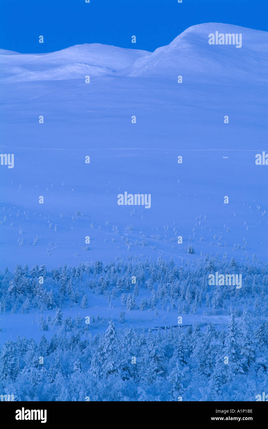 Winter landscape of Scandinavia Stock Photo