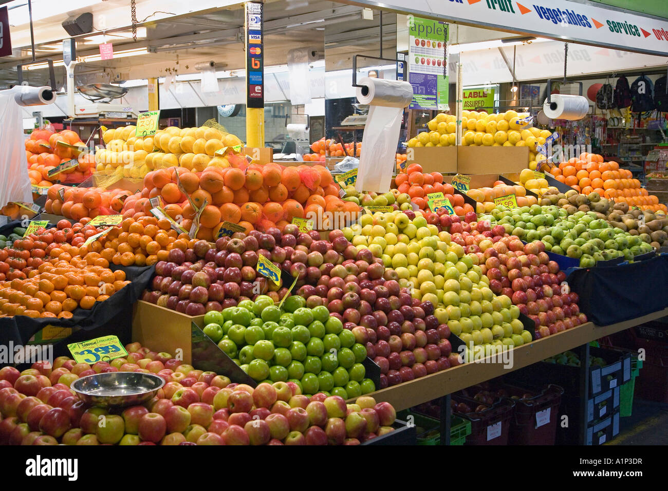 Produce Stall Central Market Adelaide South Australia Australia Stock