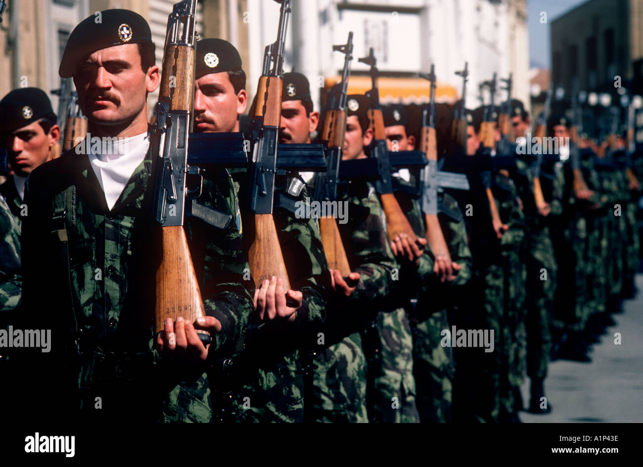 Greek Cypriot Troops Nicosia Cyprus SB Stock Photo Alamy