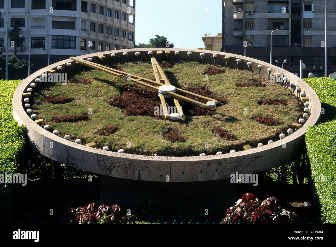 The Famous Flower Clock Alexandria Egypt Stock Photo Alamy