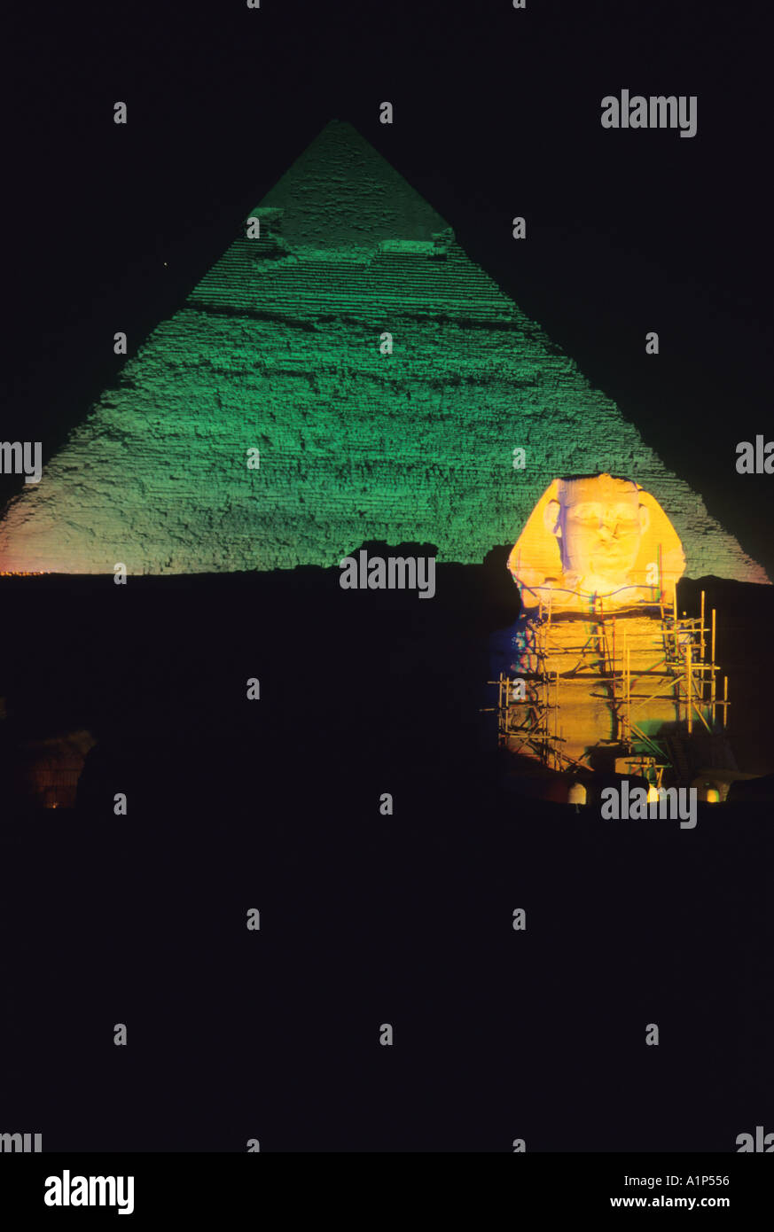 The Sphinx and the Great Pyramid Giza Egypt Stock Photo - Alamy