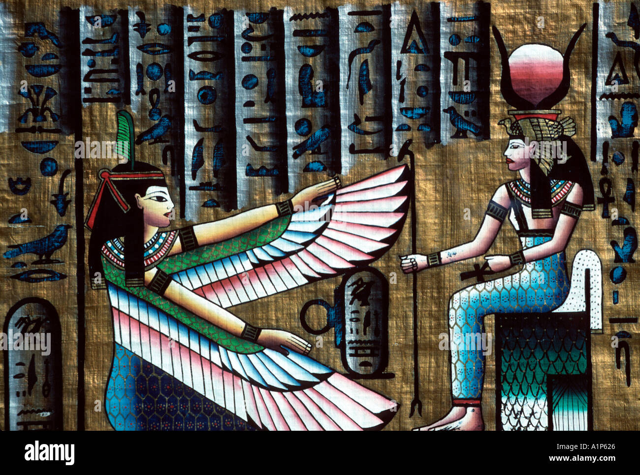 Ancient Egyptian Art Luxor Egypt Stock Photo