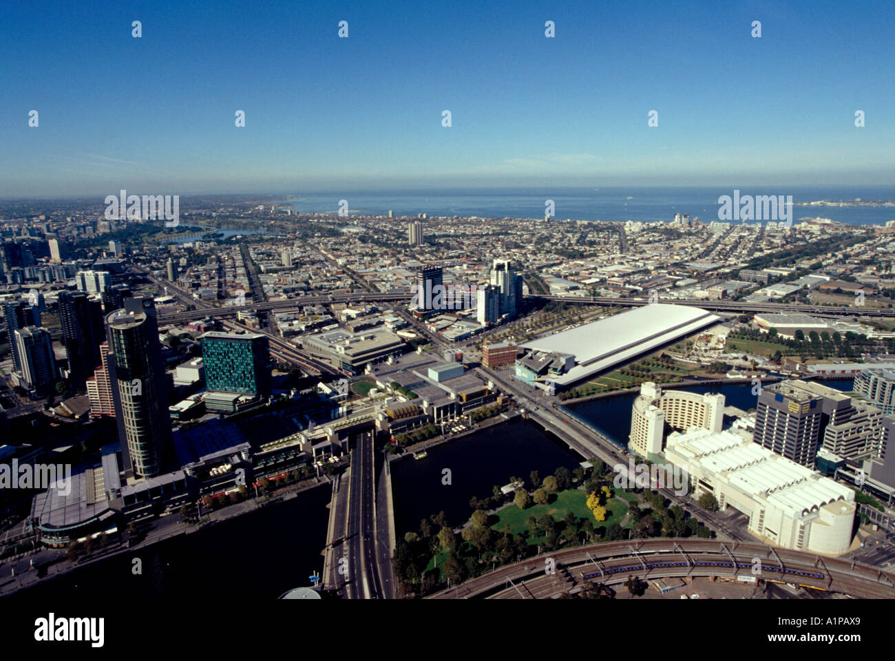 An aerial view of Melbourne, Australia. March 2005 Stock Photo - Alamy