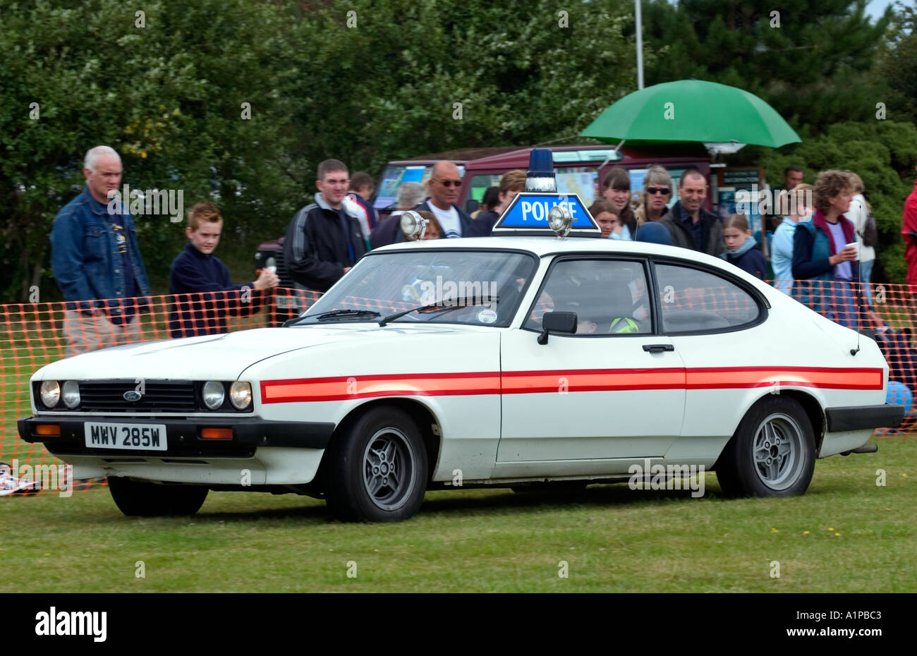 An old fashioned Ford Capri police car Stock Photo