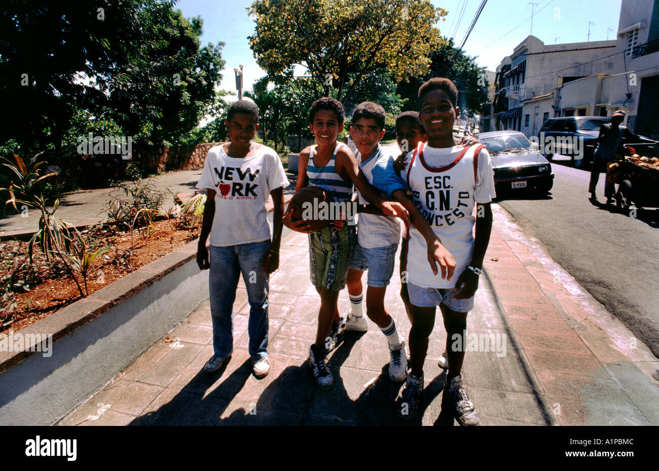 Dominican Republic Santa Domingo Street Group Of Teenage Boys Stock dominican-republic-santa-domingo-street-group-of-teenage-boys-stock