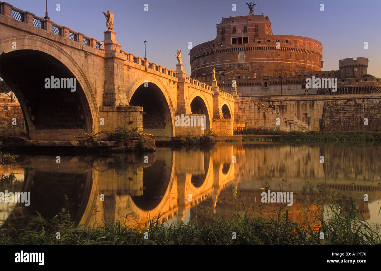 Castel Sant Angelo River Tiber Rome Italy Stock Photo