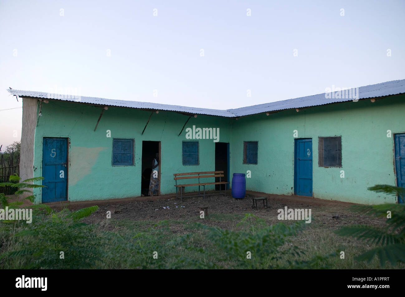 The hotel in Hana in southern Ethiopia Stock Photo