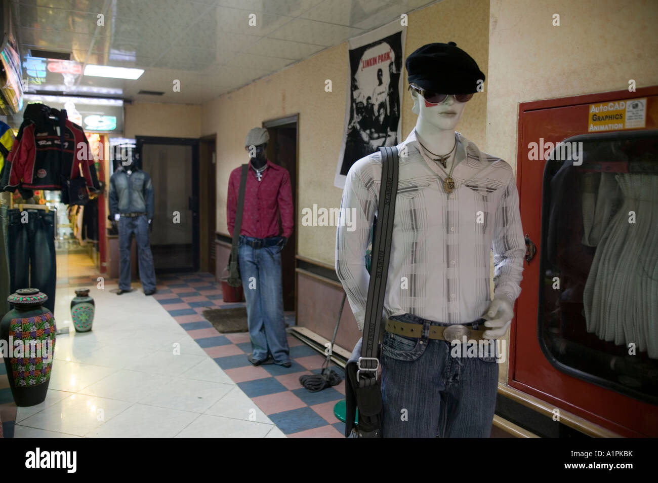 Clothing store in shopping center in Gulshan Dhaka Bangladesh Stock