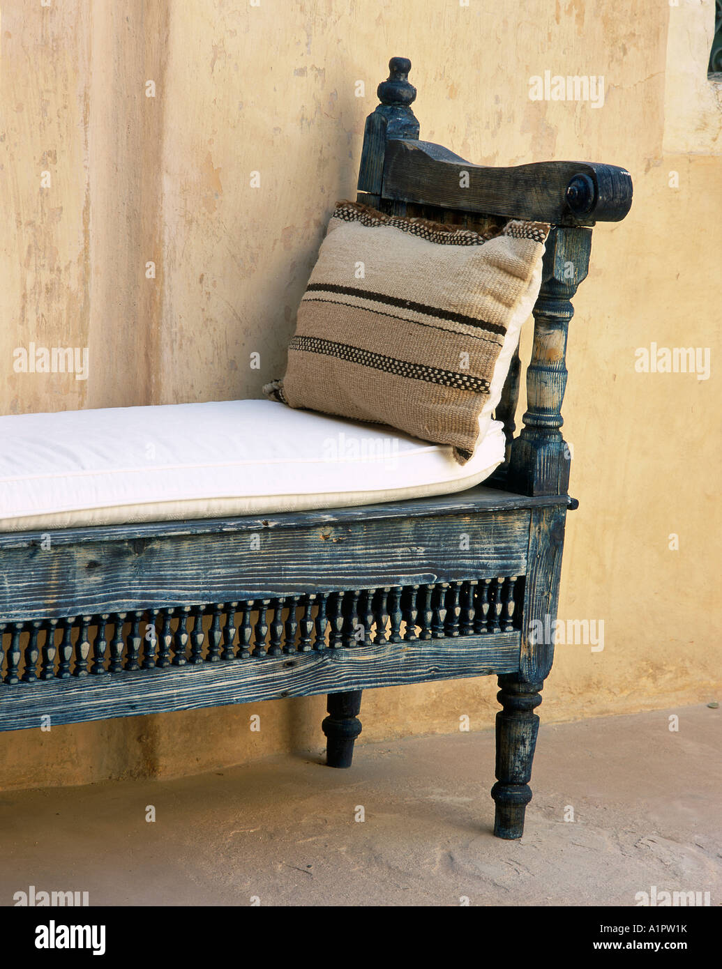 Partial view of a traditional daybed Stock Photo