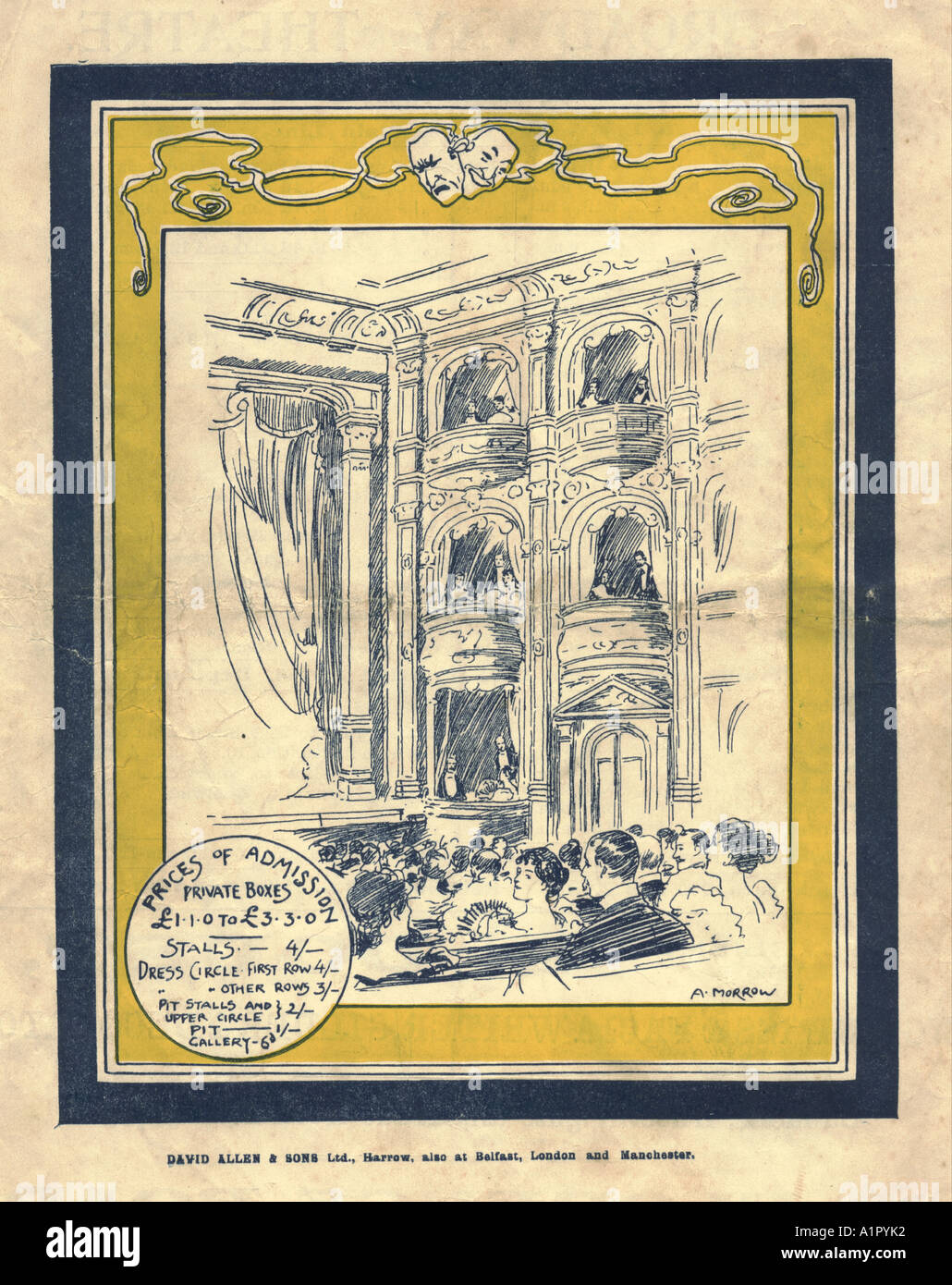 Broadway Theatre, London, programme 1876 Stock Photo